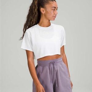 Lululemon Size 8 All Yours Cropped Graphic Tee